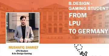 LPU student Mushafiq Sharief has been accepted into the Master's program in Digital Games at TH Köln, a prestigious public university in Germany, with a full scholarship!