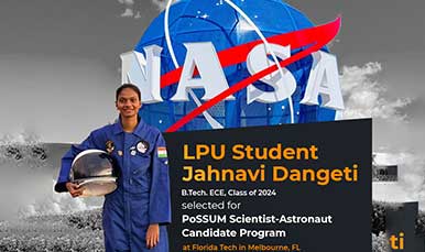 ahnavi Dangeti, B.Tech. ECE student is selected for PoSSUM Scientist-Astronaut Candidate Program at Florida Tech in Melbourne, Florida, USA!